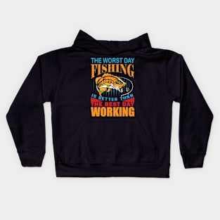 Fishing T - Shirt Design Kids Hoodie